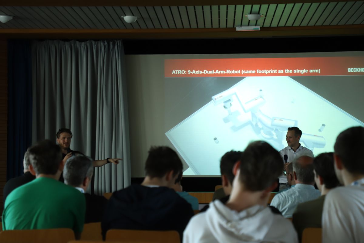 A speaker giving a talk at ECER